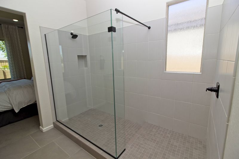 Walk-In Shower with Multiple Showerheads