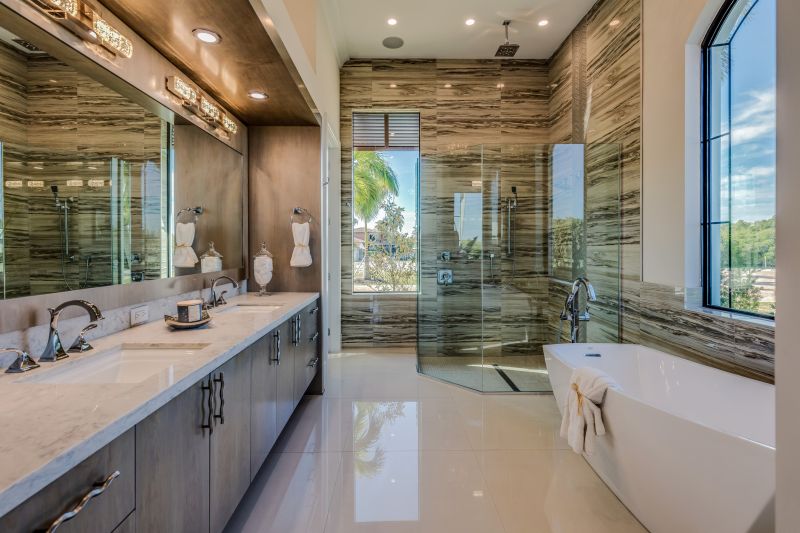 Modern Bathroom with Marble Accents
